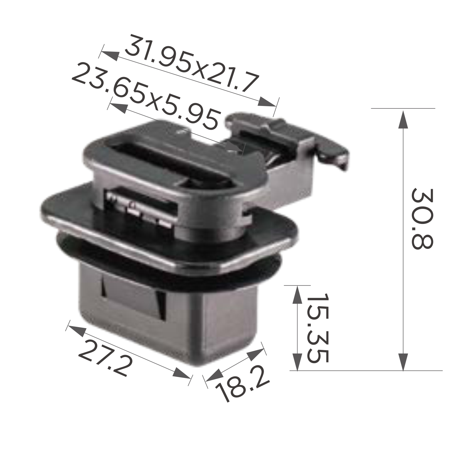 13690 (c3690) клипса фигурная пластиковая