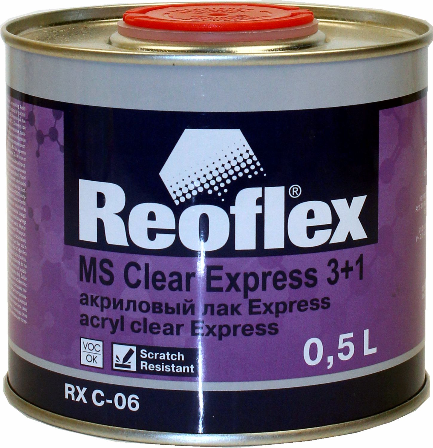 лак акриловый 2к express 3+1 0,5л reoflex