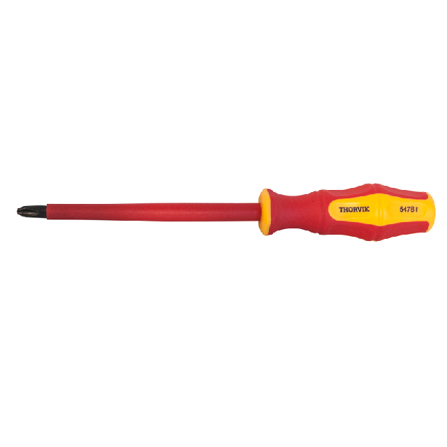 отвертка крестовая диэлектрическая phillips vde 1000 v ph3x150 мм thorvik