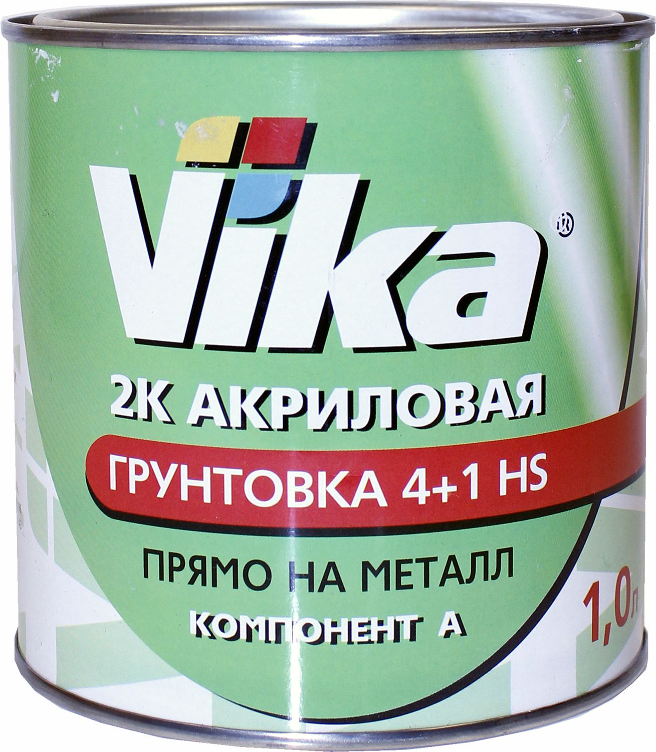 грунт акриловый 2к 4:1 hs "прямо на металл" черный 1,2кг vika