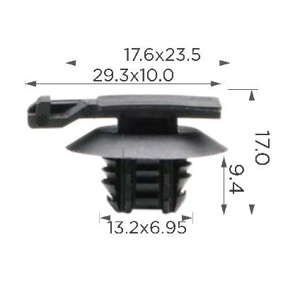 13579 (C3579) Клипса фигурная пластиковая