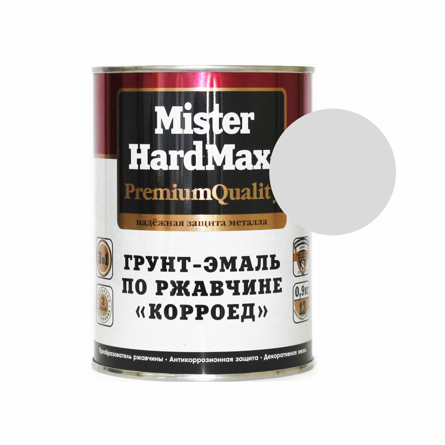 ral 7042 грунт-эмаль корроед по ржавчине серый 0,9кг mister hardmax