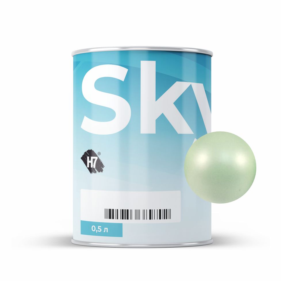 7338 зелёный ксиралик crystal green pearl компонент для подбора автоэмалей базовый 0,5л skymix h7