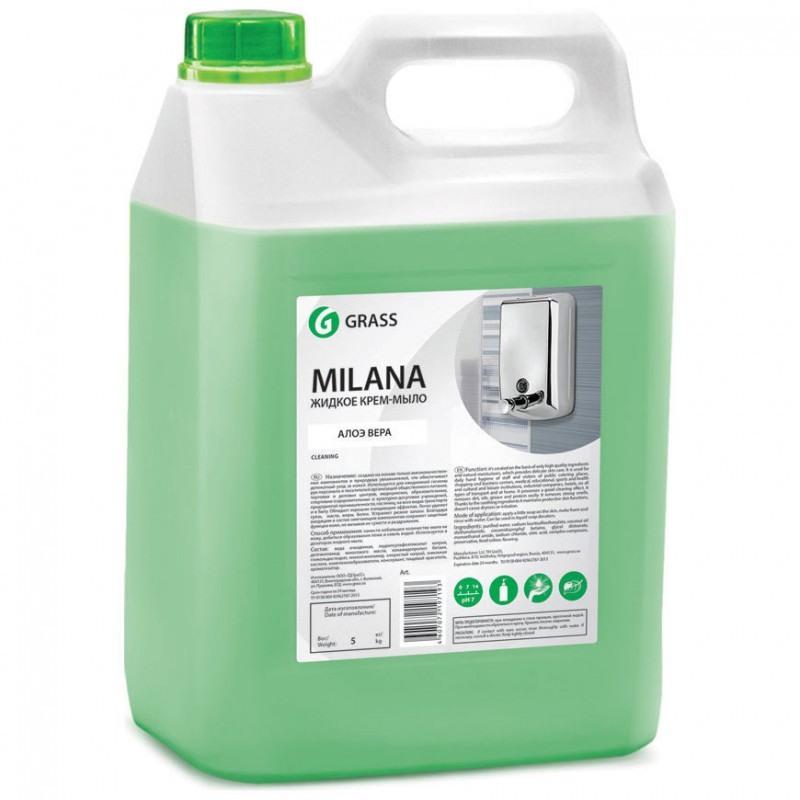 Жидкое крем-мыло "Milana" алоэ вера 5кг GraSS