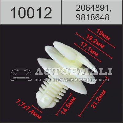 10012 (C12) клипса автомобильная (2064891, 9818648) GM