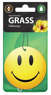 ароматизатор картонный smile гибискус grass