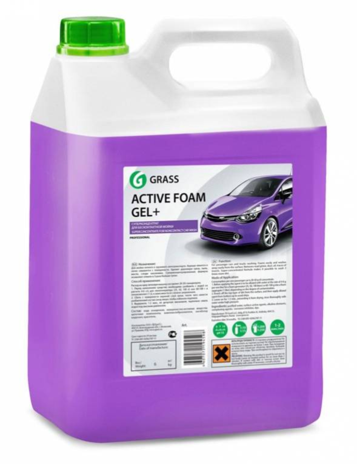 активная пена "active foam gel+" самый концентрированный 24кг grass