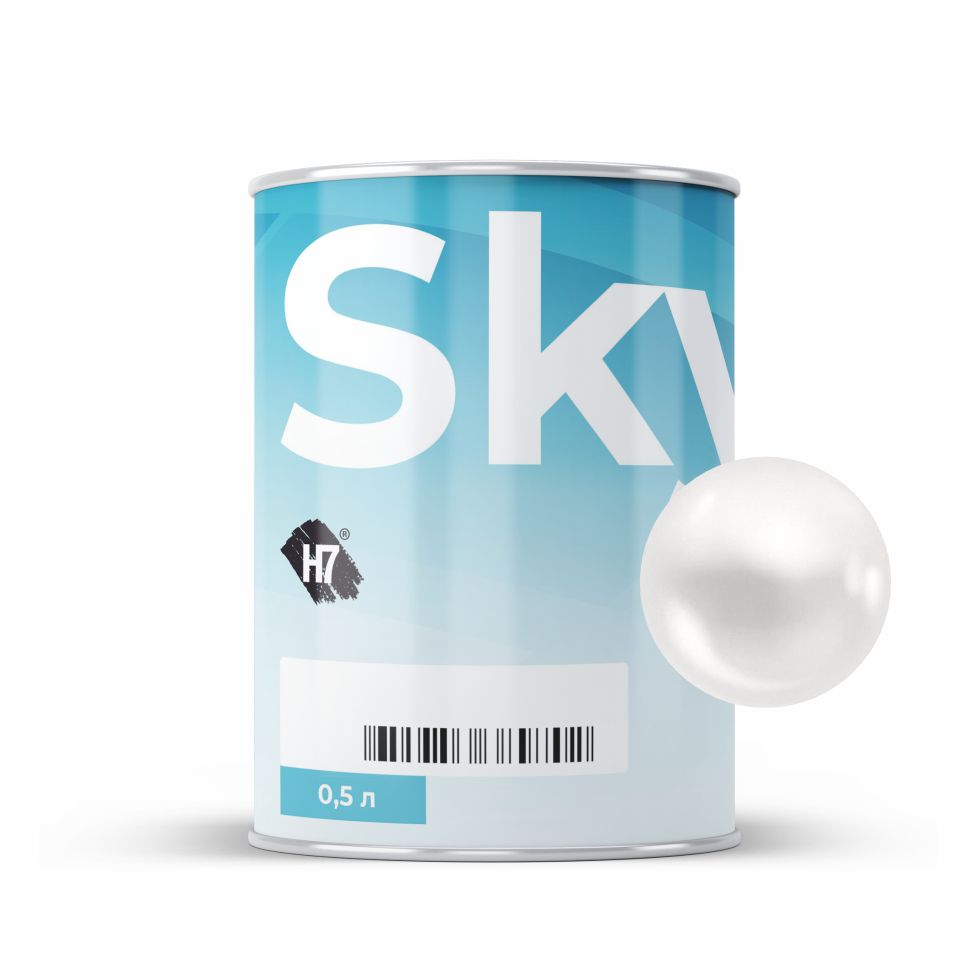 7308 белый ксиралик crystal white pearl компонент для подбора автоэмалей базовый 0,5л skymix h7
