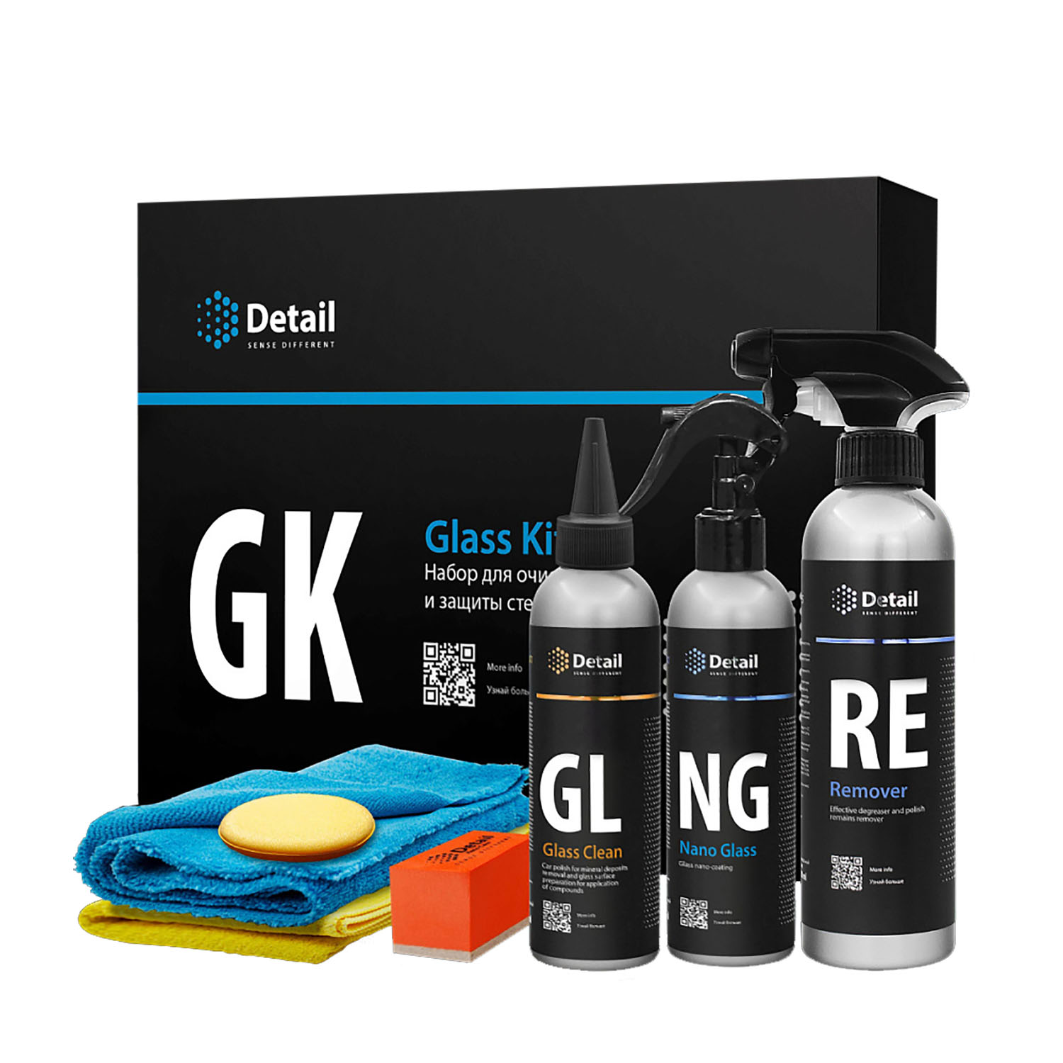 набор для очистки и защиты стекла gk "glass kit" detail