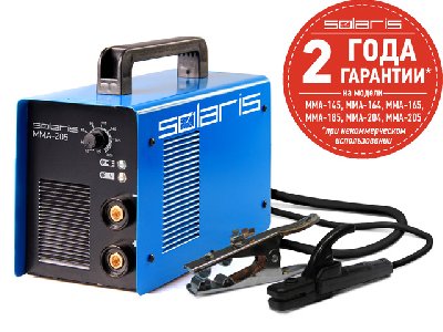 Инвертор сварочный 230В; 20-200 А; 85В; электроды диам. 1.6-4.0 мм MMA-205 Solaris