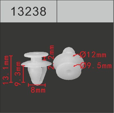 13238 (C3238) Клипса нажимная пластиковая
