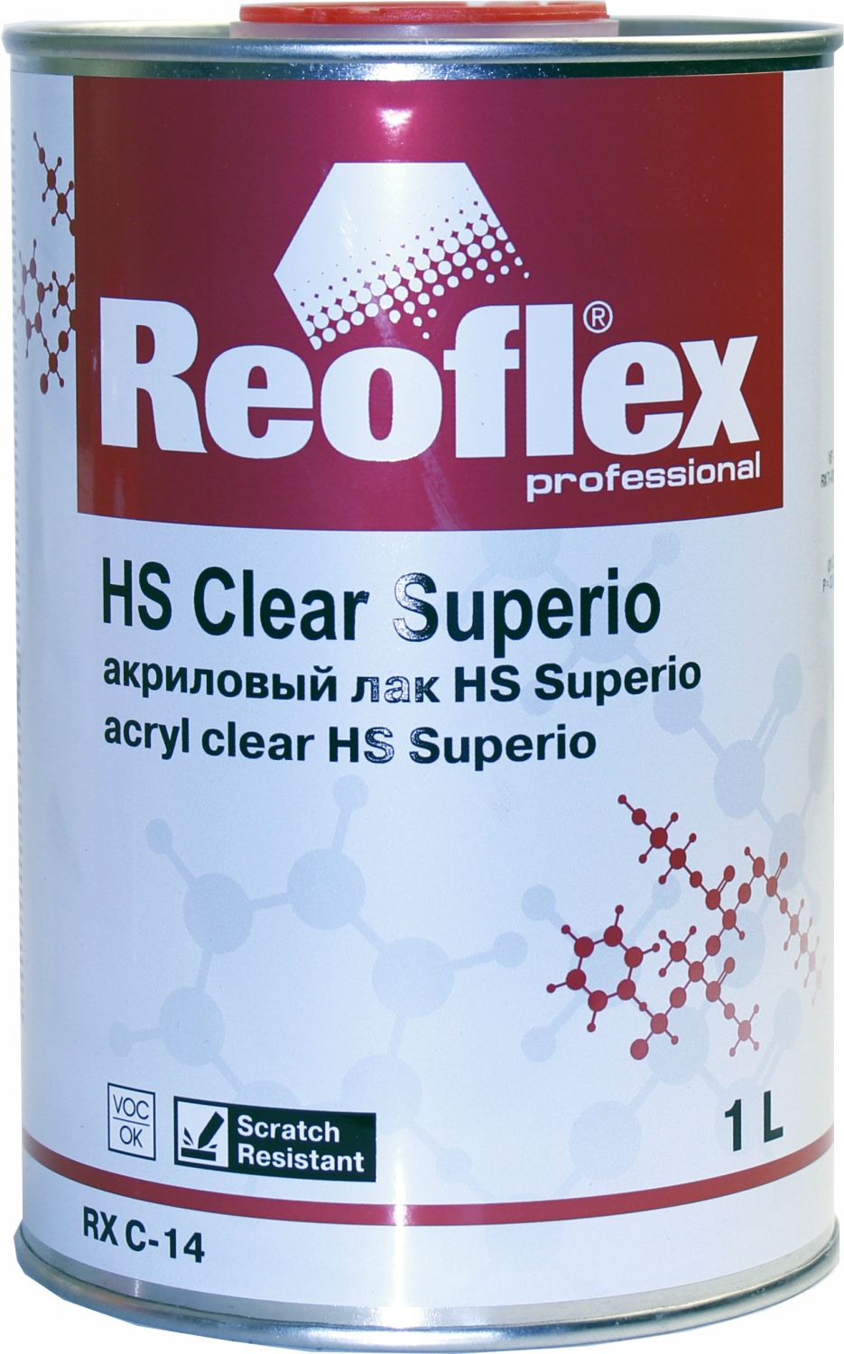 лак акриловый 2к hs superio professional 2+1 1л reoflex