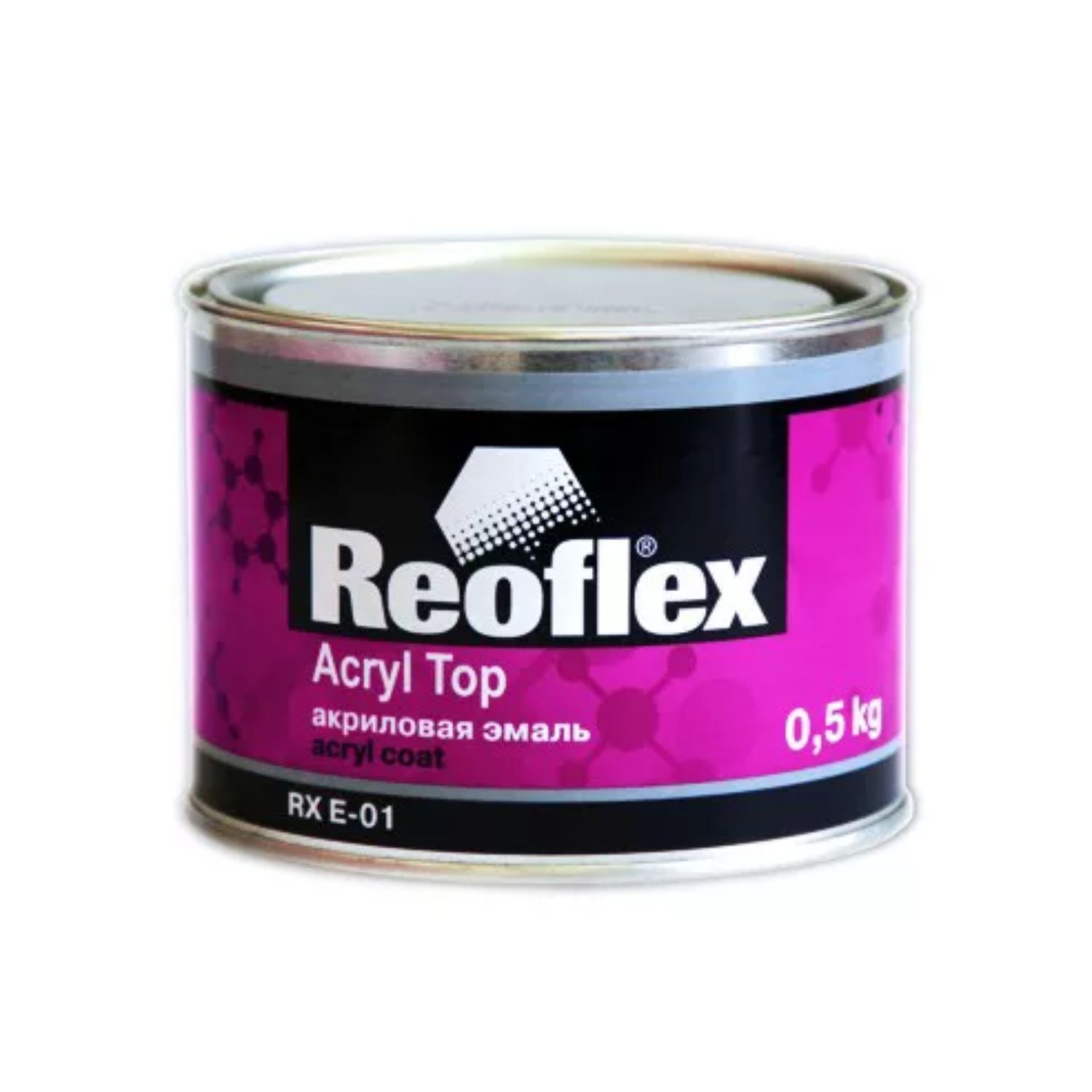1к грунт-эмаль, чёрный матовый reoflex 0,5кг