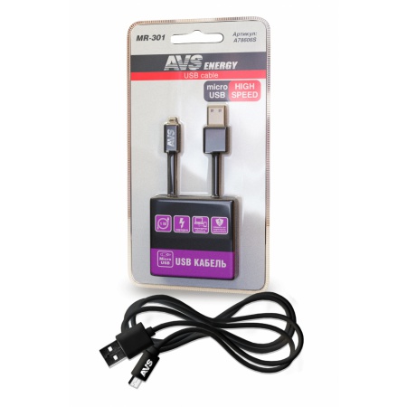 кабель micro usb 1м mr-301 avs