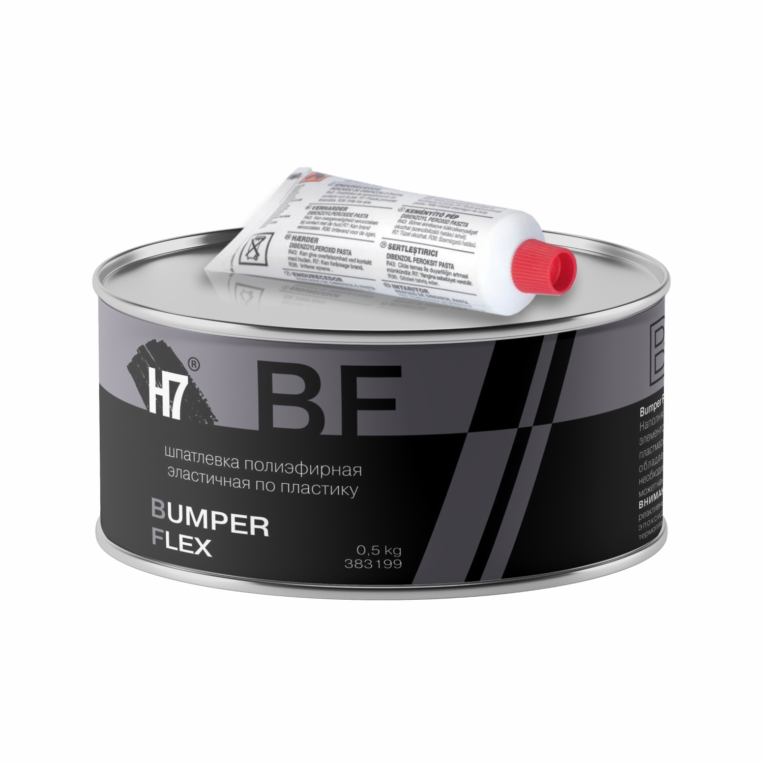 шпатлевка полиэфирная эластичная по пластику bumper flex 0,5кг н7