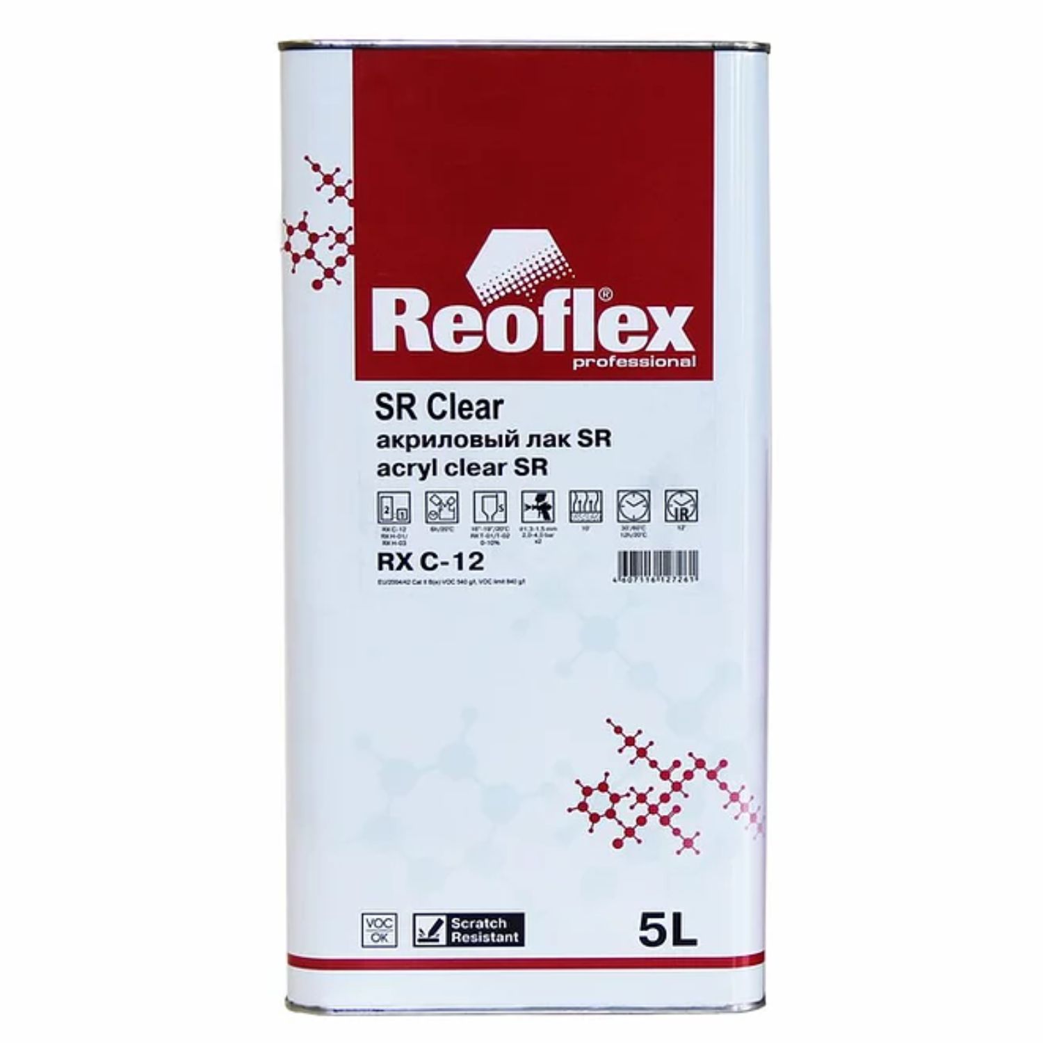 лак акриловый 2к sr 2+1 5л reoflex