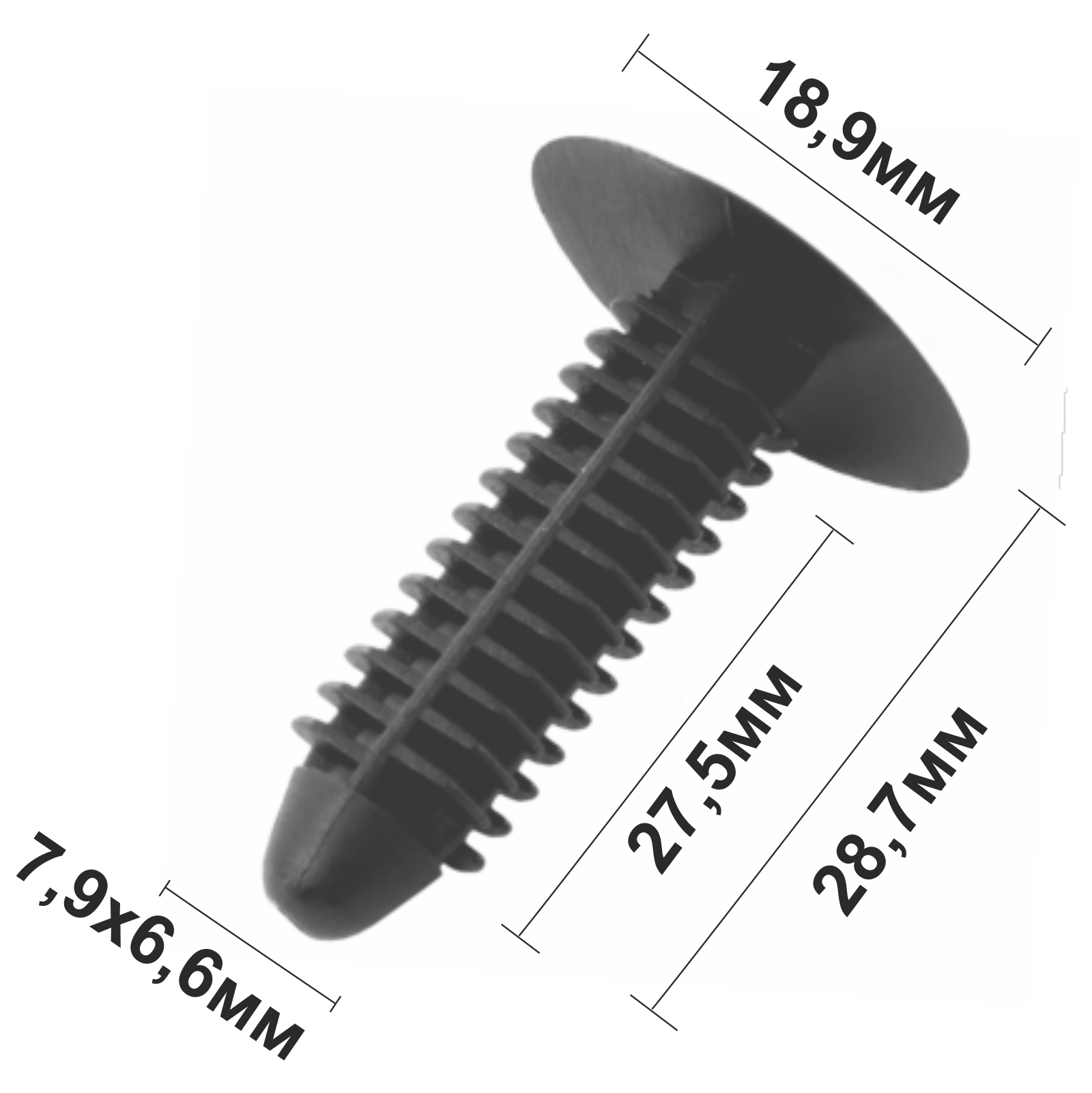 10674-1 (c674 black) (черный) клипса автомобильная(15975244) gm