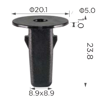 13769 (C3769) Клипса вставка пластиковая