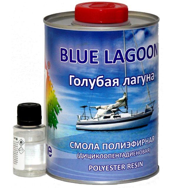 смола полиэфирная дициклопентадиеновая blue lagoon 1,0 кг (±0,02) h7 marine