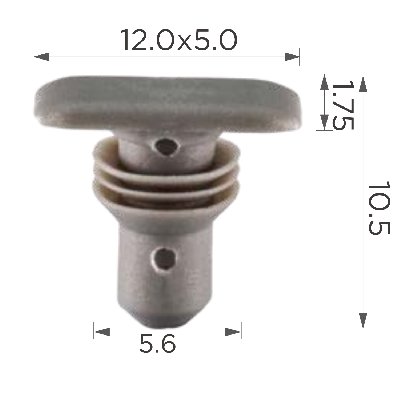 13630 (C3630) Клипса нажимная пластиковая