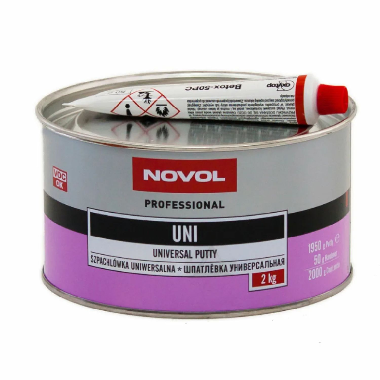 шпатлевка полиэфирная универсальная "uni" novol(2,0кг)