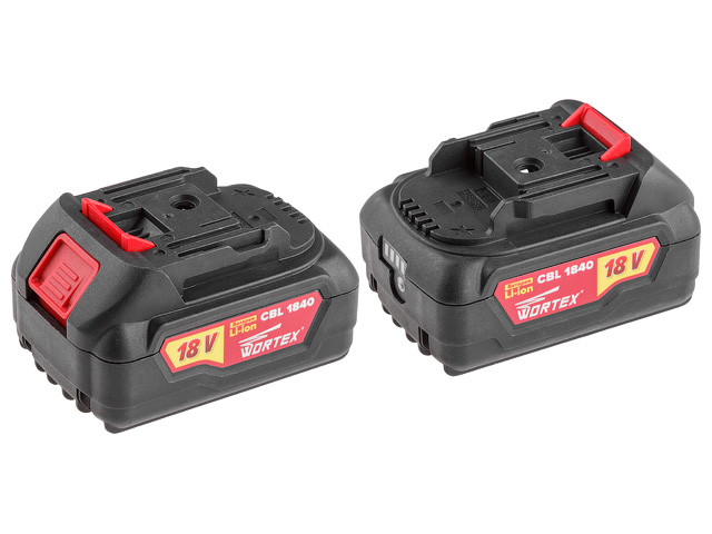 аккумулятор cbl 1840 18.0 в, 4.0 а/ч, li-ion индикатор заряда wortex