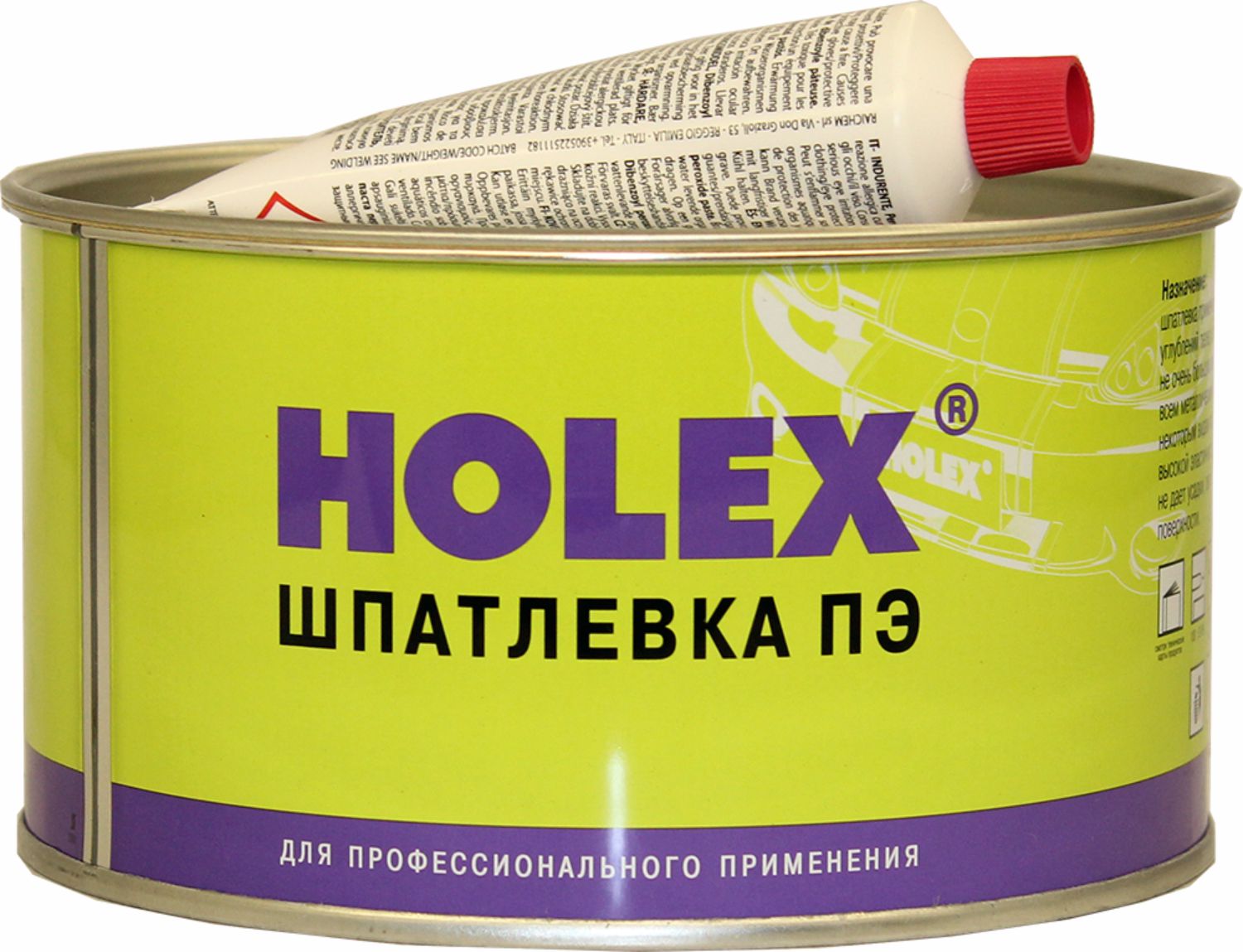 шпатлевка полиэфирная со стекловолокном glass holex (1,8кг)